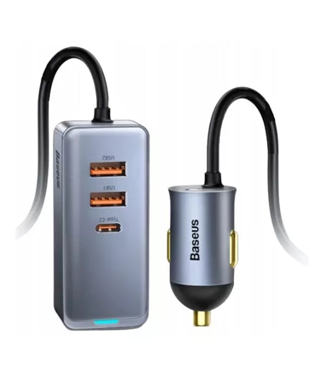 GREITAS AUTOMOBILINIS ĮKROVIKLIS BASEUS 4X USB QC 4.0 PD GALINGAS MAITINIMO ŠALTINIS 120W