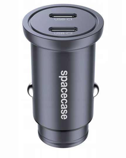 SPARTA MINI AUTOMOBILINIS ĮKROVIKLIS 2X USB-C TYPE-C PD PPS ALIUMININIS 30W