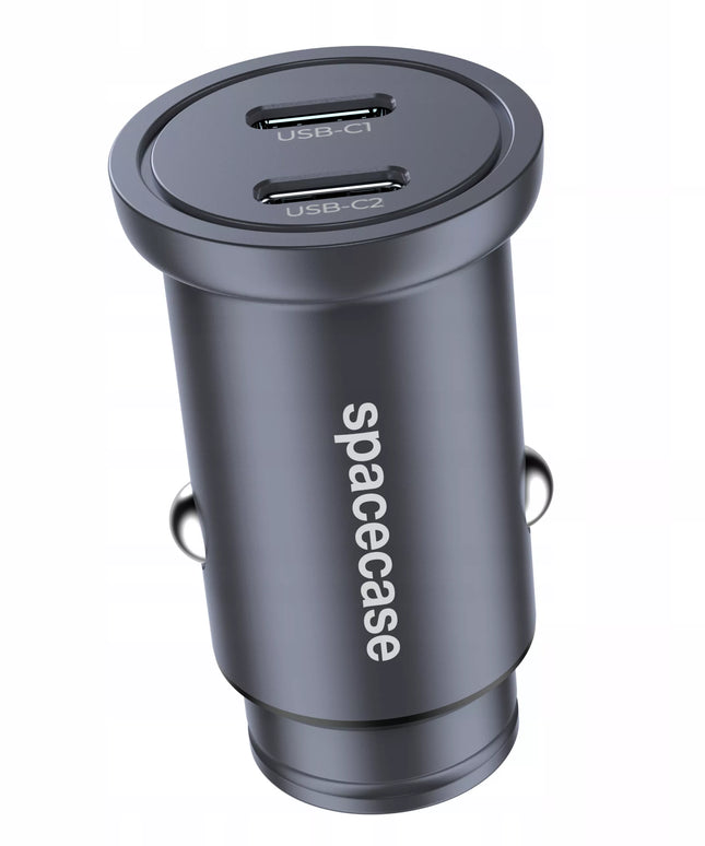 SPARTA MINI AUTOMOBILINIS ĮKROVIKLIS 2X USB-C TYPE-C PD PPS ALIUMININIS 30W