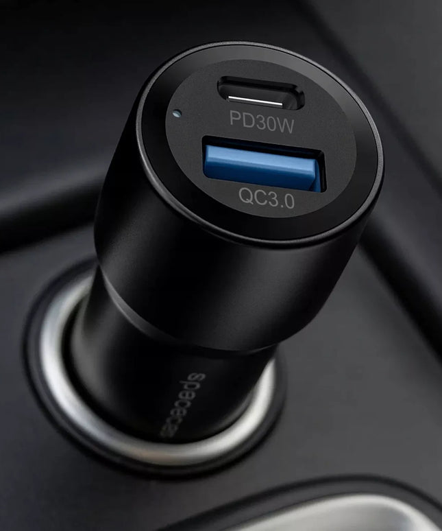 SPARTAS AUTOMOBILINIS ĮKROVIKLIS USB USB-C TYPE C PD QC 3.0 PPS 12V / 24V 60W