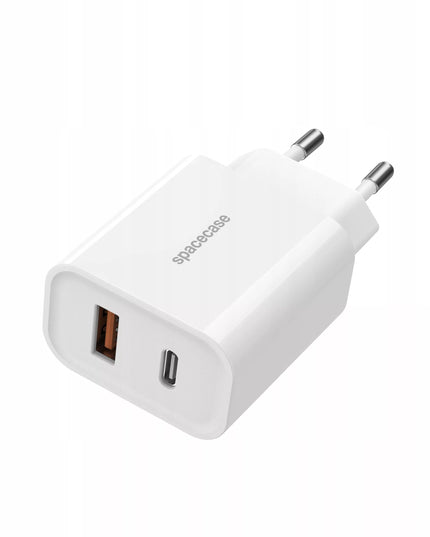 Greitas tinklo įkroviklis  USB-C USB 20W + Lightning laidas
