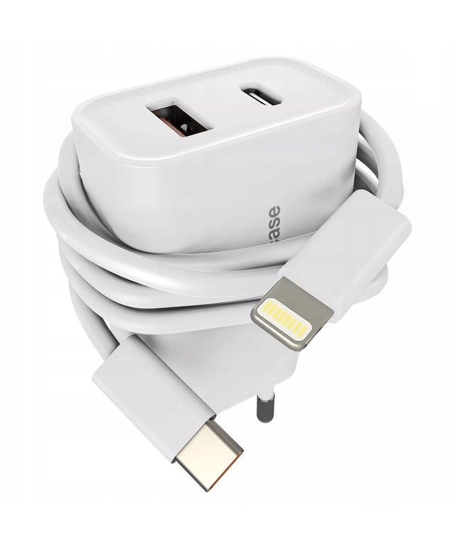 Greitas tinklo įkroviklis  USB-C USB 20W + Lightning laidas