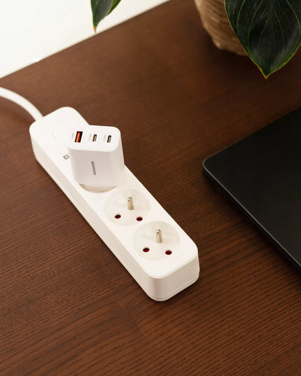 GREITAS TINKLO ĮKROVIKLIS TELEFONUI 3X USB USB-C TIPO-C 30W QUICK CHARGE