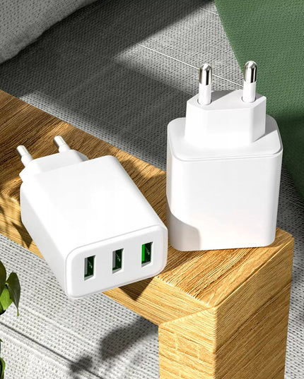 SPARTASIS TINKLO KROVIKLIS TELEFONUI 3xUSB QUICK CHARGE QC 3.0 30W 5V 2.4A