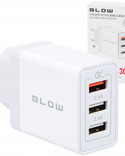 SPARTASIS TINKLO KROVIKLIS TELEFONUI 3xUSB QUICK CHARGE QC 3.0 30W 5V 2.4A