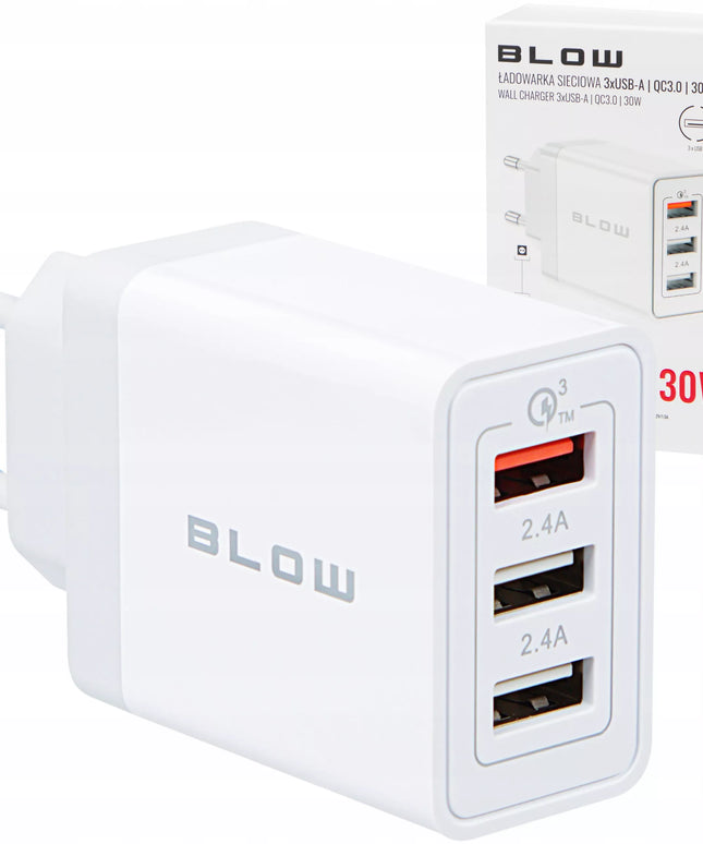 SPARTASIS TINKLO KROVIKLIS TELEFONUI 3xUSB QUICK CHARGE QC 3.0 30W 5V 2.4A