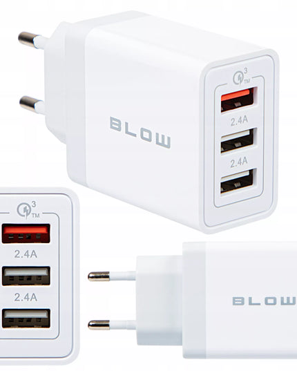 SPARTASIS TINKLO KROVIKLIS TELEFONUI 3xUSB QUICK CHARGE QC 3.0 30W 5V 2.4A