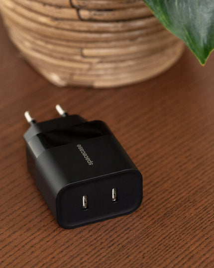 GREITAS TINKLO ĮKROVIKLIS TELEFONUI SPACECASE 2X USB-C TYPE-C 20W 3A