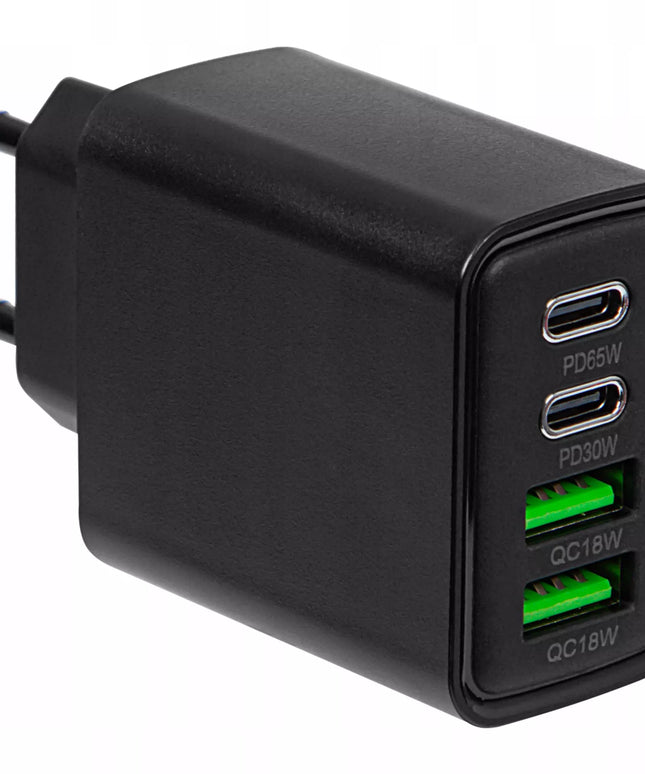 GREITAS TINKLO ĮKROVIKLIS 2x USB 2x USB-C QC 3.0 PD 65W UNIVERSALUS