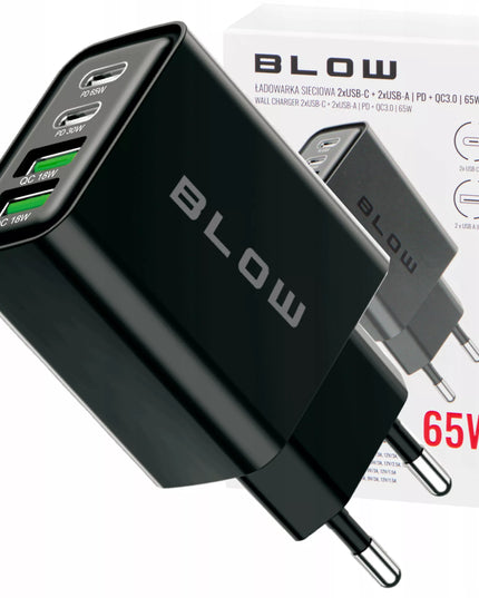 GREITAS TINKLO ĮKROVIKLIS 2x USB 2x USB-C QC 3.0 PD 65W UNIVERSALUS
