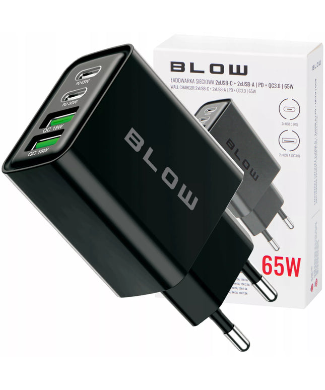 GREITAS TINKLO ĮKROVIKLIS 2x USB 2x USB-C QC 3.0 PD 65W UNIVERSALUS