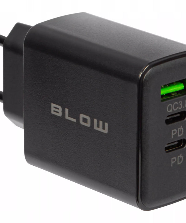 Greitas tinklo įkroviklis, USB lizdas + 2x USB-C QC PD 40W, Universalus