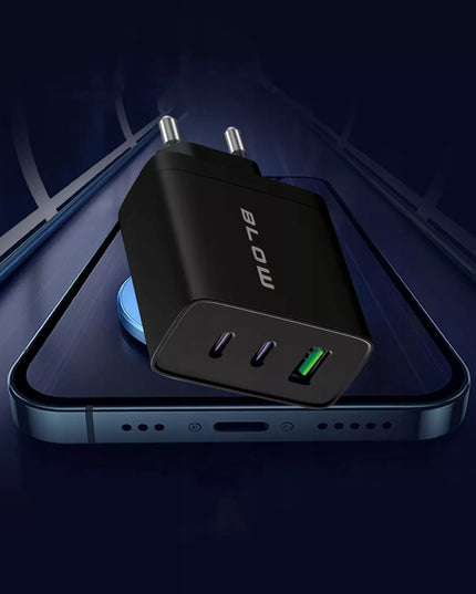 Greitas tinklo įkroviklis USB + 2x USB-C QC PD 40W universalus