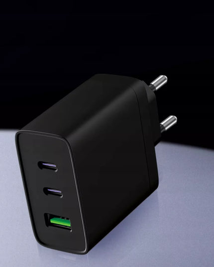 Greitas tinklo įkroviklis USB + 2x USB-C QC PD 40W universalus