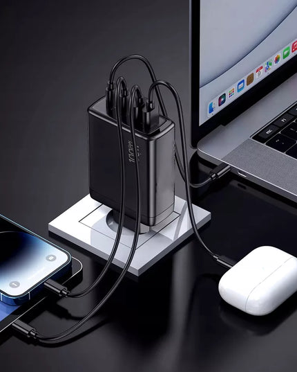 GREITAS TINKLO ĮKROVIKLIS GaN 100W 2x USB 2x USB-C QC 3.0 + PD UNIVERSALUS