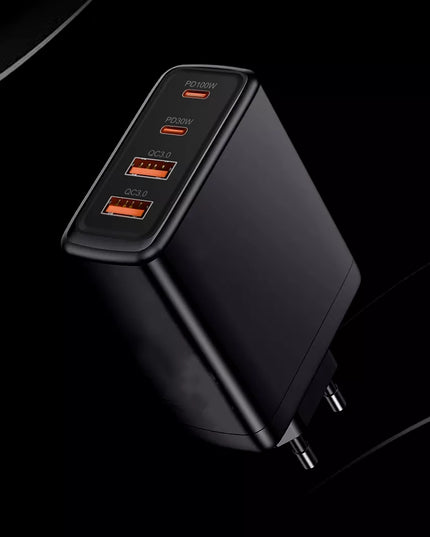 GREITAS TINKLO ĮKROVIKLIS GaN 100W 2x USB 2x USB-C QC 3.0 + PD UNIVERSALUS