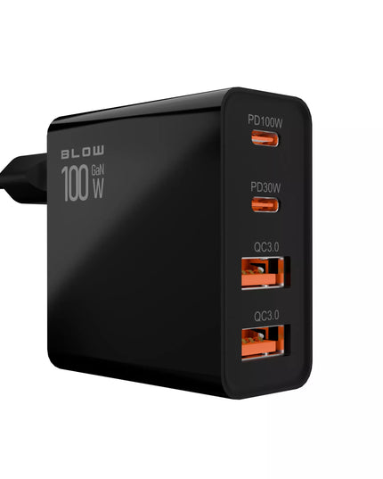 GREITAS TINKLO ĮKROVIKLIS GaN 100W 2x USB 2x USB-C QC 3.0 + PD UNIVERSALUS