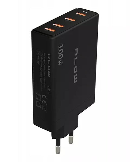 Spartusis sieninis įkroviklis BLOW 4x USB-C QC PD 100W GaN