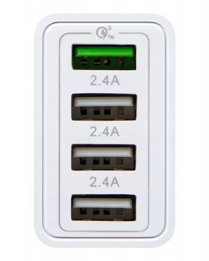 Greitas sieninis įkroviklis su 4xUSB jungtimis Quick Charge 3.0 30W