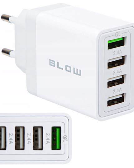 Greitas sieninis įkroviklis keturių USB jungčių 30W Quick Charge 3.0