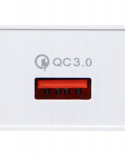 SPARTASIS TINKLO ĮKROVIKLIS USB QC 3.0 18W SU LAIDU BALTAS 1M USB-C