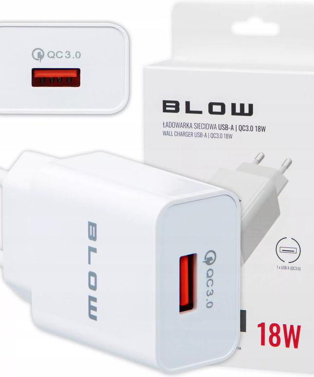 GREITAS TINKLO ĮKROVIKLIS USB QC3.0 18W QUICK CHARGE 3 VIETŲ RINKINYS