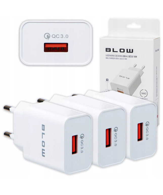 GREITAS TINKLO ĮKROVIKLIS USB QC3.0 18W QUICK CHARGE 3 VIETŲ RINKINYS