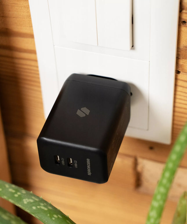 Spartusis Spacecase GaN 45W 2x USB-C įkroviklis telefonui QC 3.0 PD PPS
