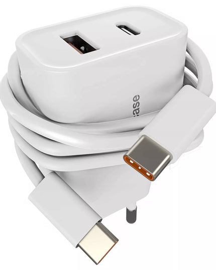 SPARTUSIS UNIVERSALUS USB-C USB ĮKROVIKLIS 20W 3A QC + LAIDAS TIPAS C PD 60W