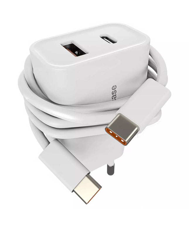 SPARTUSIS UNIVERSALUS USB-C USB ĮKROVIKLIS 20W 3A QC + LAIDAS TIPAS C PD 60W