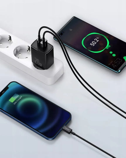 Galingas BASEUS 20W 3A USB-C tinklo įkroviklis, greitas QC PD telefonui