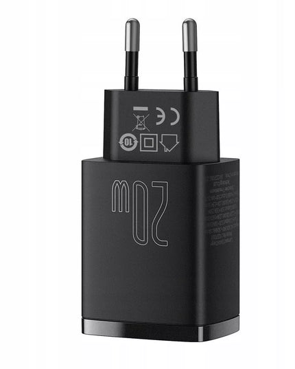 Galingas BASEUS 20W 3A USB-C tinklo įkroviklis, greitas QC PD telefonui