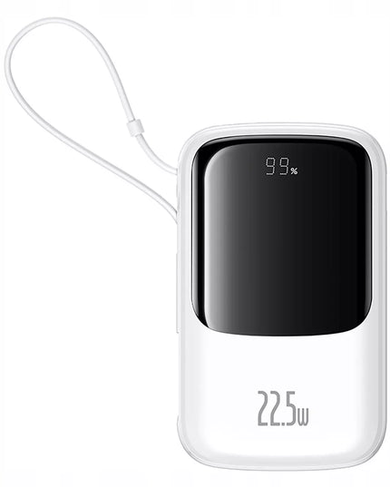 Greitasis „Baseus Qpow“ maitinimo bankas 22,5 W 10000 mAh su integruotu USB-C kabeliu