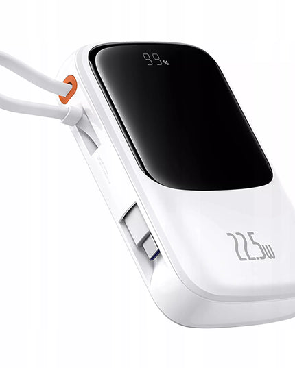 Greitasis „Baseus Qpow“ maitinimo bankas 22,5 W 10000 mAh su integruotu USB-C kabeliu