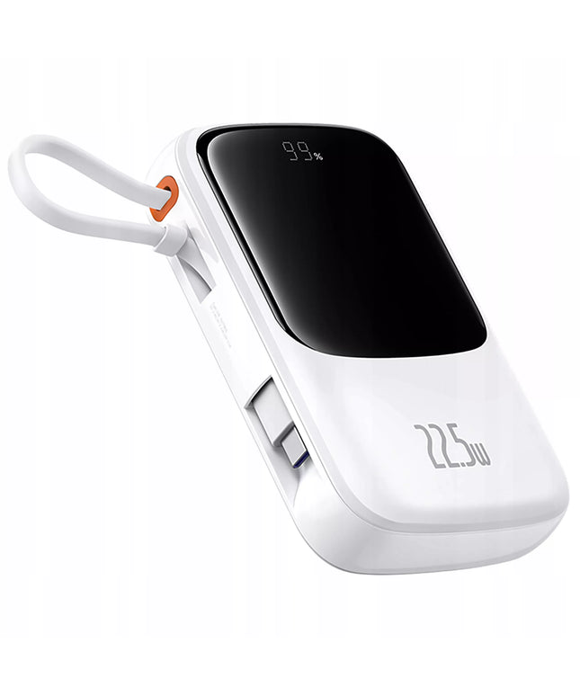 Greitasis „Baseus Qpow“ maitinimo bankas 22,5 W 10000 mAh su integruotu USB-C kabeliu