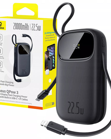 Greitas išorinis akumuliatorius BASEUS 20000 mAh 22.5W USB-C LIGHTNING