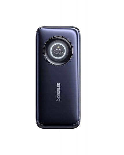 Greitas 20000 mAh 67 W „Baseus“ išorinis akumuliatorius su įtraukiamu USB-C laidu