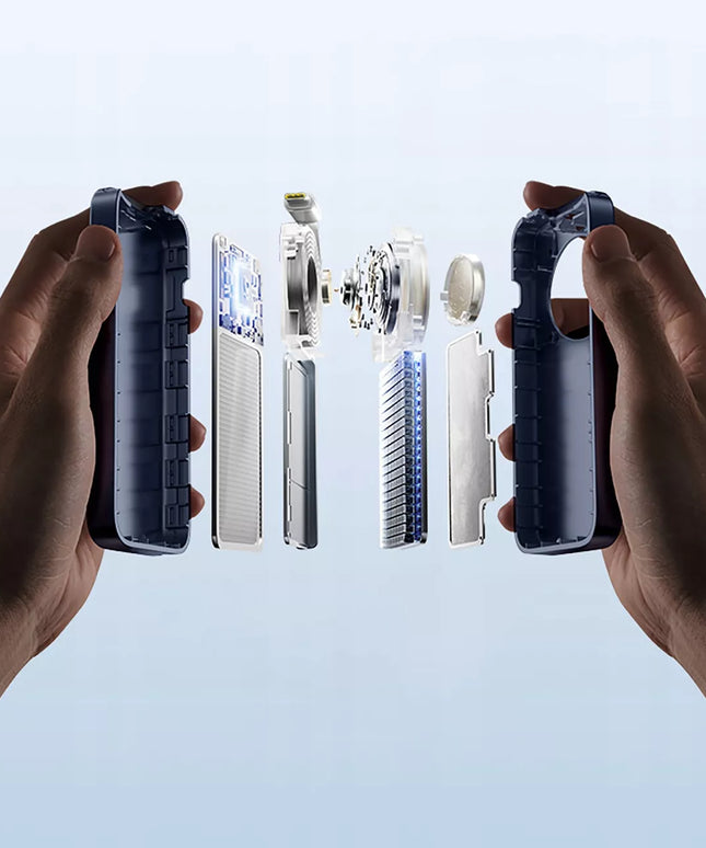 Greitas 20000 mAh 67 W „Baseus“ išorinis akumuliatorius su įtraukiamu USB-C laidu