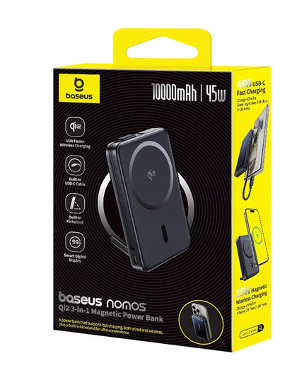 BASEUS spartusis indukcinis „MagSafe“ maitinimo blokas Qi2 10000 mAh 45W magnetinis