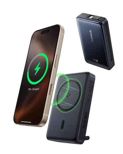 BASEUS spartusis indukcinis „MagSafe“ maitinimo blokas Qi2 10000 mAh 45W magnetinis