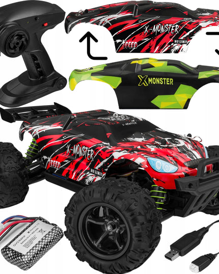 Nuotoliniu būdu valdomas automobilis OVERMAX Monster 3.5 su dviem kėbulais