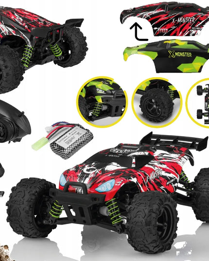 Nuotoliniu būdu valdomas automobilis OVERMAX Monster 3.5 su dviem kėbulais