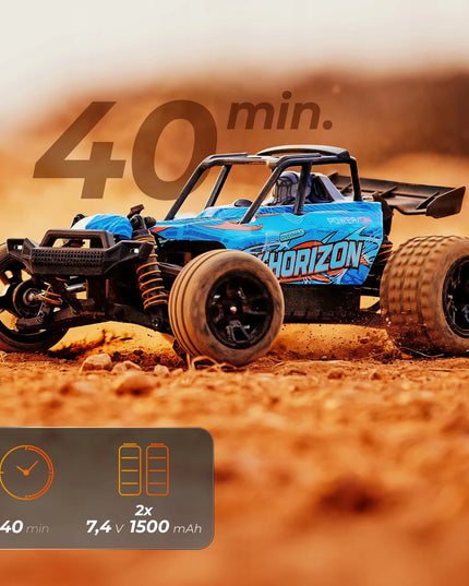 Nuotoliniu būdu valdomas automobilis „OVERMAX X-Horizon“ 4x4, 30 km/h, LED, 100 m, su papildomu kėbulu