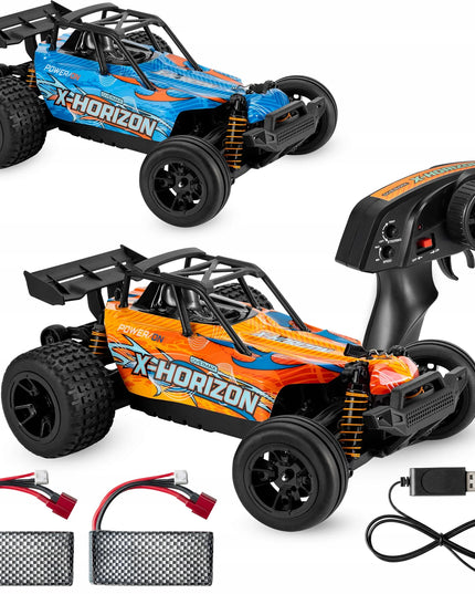 Nuotoliniu būdu valdomas automobilis „OVERMAX X-Horizon“ 4x4, 30 km/h, LED, 100 m, su papildomu kėbulu
