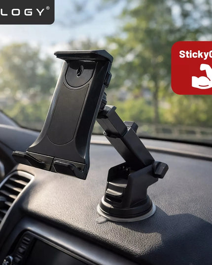 Automobilinis telefono ir planšetinio kompiuterio laikiklis ant stiklo ar prietaisų skydelio 4-11"