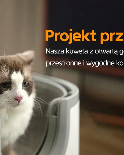 Furoomate PCT110 automatinė savaime išsivalanti kačių kraiko dėžė, didelės talpos, su apsaugos funkcijomis