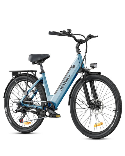 MileCity 1 26 colių elektrinis dviratis kelionėms į darbą, 120 km atstumas, 250 W galia, 36 V 13 Ah akumuliatorius, 25 km/h greitis, 7 pavaros, diskiniai stabdžiai