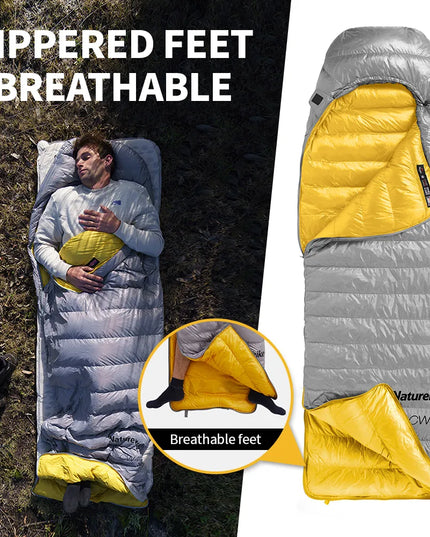 Naturehike CW400 CW700 miegmaišis, lengvas, pūkinis, žieminis, šiltas, itin lengvas, skirtas žygiams, stovyklavimui ir kelionėms