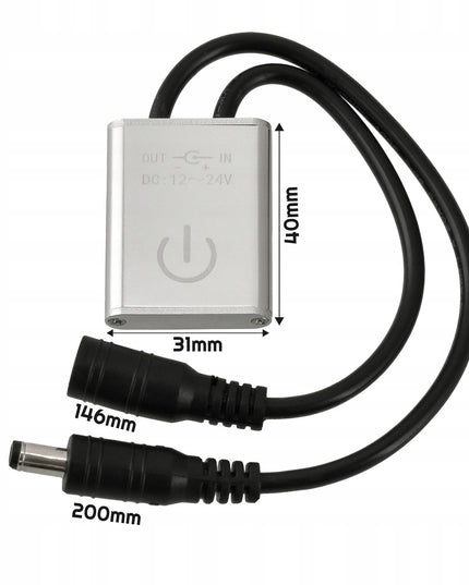 Dimmeris-jungiklis vienspalvei MONO COB LED juostai, sidabrinis, baldinis