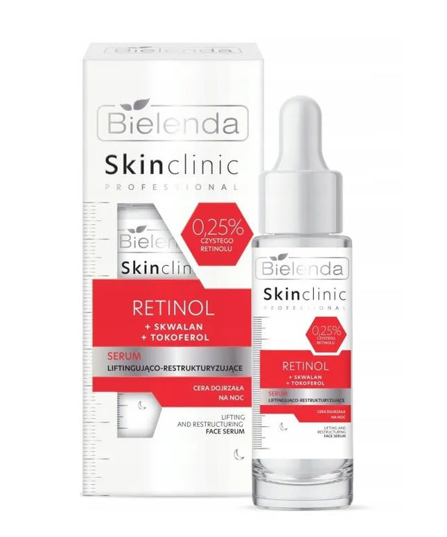 Bielenda Skin Clinic naktinis liftinguojantis serumas su retinoliu, atjauninantis